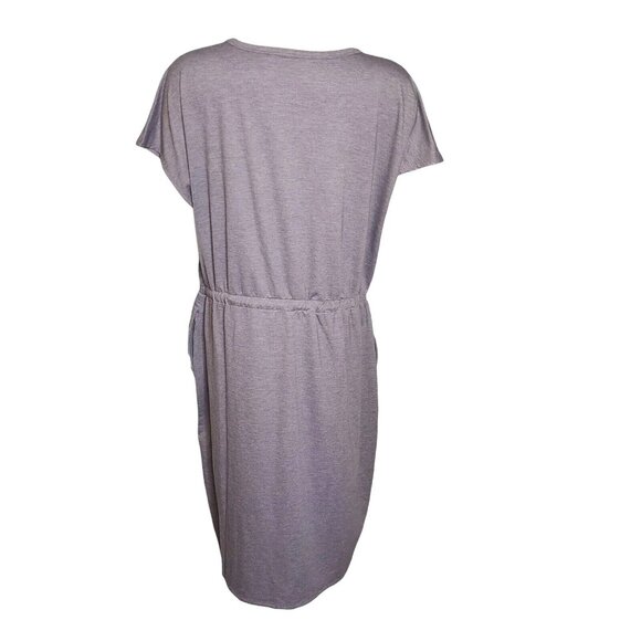 32 Degrees Cool Dress Womens Size XL Solid All Blue Short Sleeve Pullover - Picture 3 of 7